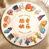 Tapete de Cashmere de Imitação Desenho Animado Manta de Aniversário para Bebê Presente para Bebê de Um Ano Suprimentos para Arranjo de Primeiro Aniversário de Bebê Macho e Fêmea