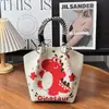 Festival do Barco-Dragão de 2026 Bolsa de Tricô Saudável com Padrão de Barco-Dragão e Panda, Bolsa de Mão para Compra em Lote Corporativo, Bolsa de Presente de Retorno para Zongzi