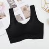 Tranquilidade quatro gerações de roupa íntima de dormir sem costura em seda gelada transfronteiriça plus size sem aro de aço com bojo belas costas colete esportivo