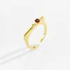 Anillo de Piedra de la Suerte Colorido de Moda y de Alta Gama con Apertura Ajustable e Índice Incrustado con Circonita para Mujer con Diseño Versátil
