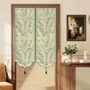Cortina de Puerta con Patrón Sencillo para Dormitorio y Baño, Cortina Divisoria de Privacidad, Media Cortina para Cocina y Pasillo sin Taladro