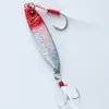 Placa de Hierro con Anzuelo Simple y Doble Señuelo de Plomo Peces Falsos Señuelo de Pesca con Lentejuelas para Lubina de Agua Dulce y Salada, Pez Mandarín, Caballa y Pez Mandarín Usando Técnica de Pesca al curricán