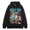Camiseta de Manga Curta Estampada Hip-hop Retrô Transfronteiriça Mike Miller MacMiller Moletom com Capuz Gola Redonda Versátil High Street