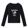 Top de Algodón Puro de Manga Larga para Mujer, Principios de Otoño, Cuello en U Estilo Americano, Diseño con Estampado de Mickey, Versátil, Ajustado, Camiseta Básica Adelgazante