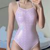 Moda Praia Feminina 2024 Novidades Explosivas Toque de Luxo Maiô Racing Feminino Esportivo Profissional Lua Branca H