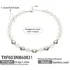 Collar de acero inoxidable con cuentas ovaladas multicolor transfronterizo europeo y americano, pulsera de cadena para clavícula de mujer de nicho de lujo ligero