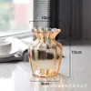Vaso de Vidro Listrado Vertical Transparente Vaso de Flores Hidropônico Decoração de Mesa para Sala de Estar Ornamento Criativo Estilo Ins Fresco
