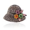 Estilo popular caliente europeo y americano fuentes de mercancía transfronteriza deseo AliExpress venta caliente ropa creativa linda broche de sombrero completo de diamantes