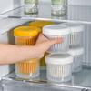 Caja de almacenamiento de cocina para mantener la frescura, caja para mantener la frescura, con drenaje, para granos redondos, cebolla, caja para mantener la frescura para refrigerador doméstico, frasco sellado engrosado