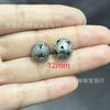Cuentas espaciadoras antiguas de plata de Shanxi, estilo retro, cuentas de barril de plata cepillada, varios estilos, accesorios de juego literario DIY de plata Panax notoginseng