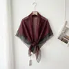 Diseño Completamente Nuevo, Bufanda Cuadrada de 90, Moderna y Versátil, Seda Lana Rizado Fino Transmisión en Vivo, Cinco Colores, Venta de Fábrica y Mayorista