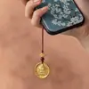 Nuevo Cordón para Teléfono Móvil Estilo Chino, Cadena para Teléfono Móvil, Colgante de Riqueza de Gama Alta, Colgante para Bolsa de Memoria USB, Llavero para Hombres y Mujeres