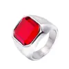 Anillo geométrico de acero inoxidable de moda europea y americana para primavera, accesorio de negocio para ir al trabajo