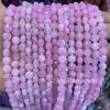 8mm Contas Redondas Facetadas de Pedra Natural Calcedônia Colorida Pedra Olho de Tigre Cristal Rosa Contas Artesanais Pulseira DIY Colar Pingente