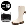 Sapatos de Menina Botas Longas Infantis 2024 Primavera e Outono Novos Inverno Cano Longo Cano Alto Botas de Couro Pequena Princesa Meninas Show