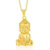 Cabeça de Buda banhada a ouro Chanting Sutra Buddha Pingente Auspicioso Jóias Shajin Buddha Head Hanging Pendant