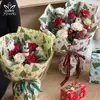 Papel de Presente Flor de Natal Papel de Presente para Flores na Véspera de Natal Embalagem de Maçã Caramelada Floricultura Materiais de Embalagem para Flores