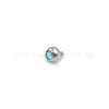 Astmf-13 Aleación de Titanio Circonita Perla Dorada Pequeña Pendientes Titanio G23 Rosca Interna Circonita Labio Studs Joyería para Piercings