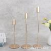 Yama Dorado Europeo y Americano Metal Hierro Portavelas Accesorios de Boda Creativo Arreglo de Mesa Candelabro