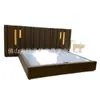 Cama Grande de Lujo Ligero Estilo Italiano, Dormitorio Plano Grande, Cama Grande, Cama Matrimonial, Lámpara Acrílica, Lámpara Ajustable