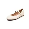 Zapatos Mary Jane de piel auténtica con estampado de leopardo para mujer, zapatos planos de corte bajo, nueva versión coreana de otoño, zapatos planos de hebilla de piel de oveja para mujer