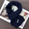 Novo Cachecol de Lã Mesclada Tricotado de Cor Pura para Mulheres no Outono e Inverno Estilo Coreano Quente e Confortável Proteção para o Pescoço Cachecol de Lã