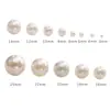 Atacado Branco Puro Furo Reto ABS Imitação de Pérola Contas Soltas DIY Pulseira Colar Artesanal Acessórios Contas Soltas por Peso