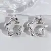 Nuevos Pendientes de Clip con Tornillo de Estilo Minimalista para Mujer, Pendientes de Aro Espiral de Estrella de Cinco Puntas a la Moda, Pendientes de Aro Simples Versátiles al por Mayor