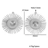 Pendantes Grandes Retro Europeos y Americanos de Acero Inoxidable con Cara Sonriente, Corazón Solar, Luna para Collares y Pendientes DIY, Accesorios de Joyería de Acero de Titanio
