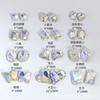 Joyería para Uñas Luz de Luna Azul Joyería de Diamantes Fondo Puntiagudo Multifacetado Corazón Torcido Diamante Accesorios para Uñas Corazón Mariposa Cristal Diamante con Forma Especial