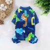 Ropa de Abrigo Gruesa de Franela de Cuatro Patas para Otoño e Invierno, Cachorro Perro Gato Teddy, Sin Capucha de Tracción, Suministros