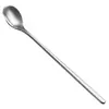 Colher de café com cabo longo de aço inoxidável 304, colher de sorvete, colher de mexer, colher para milk tea, colher de sobremesa, alto valor estético, uso doméstico, em estoque para atacado