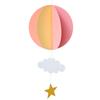Suministros de Decoración para Boda, Vacaciones, Fiesta de Cumpleaños, Adornos Colgantes Tridimensionales, Colgantes de Ventana de Nube de Globo Aerostático con Forma de Corazón