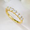 Longlongjin joias Novo 7 diamantes Prata S925 banhado a ouro moda requintado versátil Europeu e Americano AliExpress venda quente