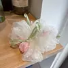Laço de cabelo tulipinha em malha com bolinhas, delicado e único com um toque de luxo, acessório de cabelo versátil, novo ornamento de cabelo 2026