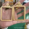 Estuche de Acero de Titanio para Thangka al por Mayor, Chapado en Oro, No se Desvanece, Colgante de Caja Vacía para Thangka Pintado a Mano, Caja Gawu Impermeable de Doble Cara 4*5
