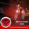 Luz LED de Porta 3SMD sem Fio Indução Magnética Sem Fiação de Colisão Traseira Luz Decorativa