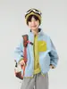 Valle del Viento 2026 Otoño Nueva Chaqueta de Forro Polar con Cuello Alto Estilo Coreano de Moda para Niños con Forro Interior Cálido