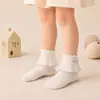 Meias Socas de Renda com Laço para Meninas Estilo Princesa Doce Meias Infantis Fofas Pastorais Confortáveis Meias de Tornozelo Atacado