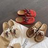 Zapatos Canguro Birkenstock para Mujer, con Cuentas, de Moda y Colores Contrastantes, Calzado de Verano 2025, Medias Zapatillas de Media Suela para Aumentar la Altura Interior, Zapatillas de Media Suela con Puntera para Mujer