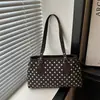 Versão coreana 2026 verão nova bolsa de mão feminina doce e fashion, alto valor estético, poá, grande capacidade, bolsa de ombro e de axila