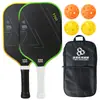 Conjunto de Raquetes de Pickleball de Fibra de Carbono T700 Textura de Tecido Fosco Tábua de Raquete de Pickleball Raquete Dedicada de Pickleball