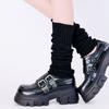 Calcetines de Punto de Estilo Nuevo Calcetines de Punto Calcetines de Media Caña Calcetines de Apilamiento JK para Mujer Otoño e Invierno Calcetines Cálidos de Color Sólido Calcetines para Piernas