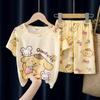 Pijamas para niños Niños Delgados de Dibujos Animados Manga Corta Pantalones Cortos Niñas Niños Grandes Bebé Verano Estudiante Ropa de Casa Traje