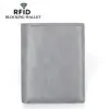 Ventas Directas de Fábrica Transfronterizas Billetera de Cuero Genuino para Hombre al por Mayor RFID Vertical Múltiples Ranuras para Tarjetas Monedero Envío Directo