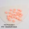 Colección de Cuentas Redondas Acrílicas de Color Sólido Pulsera Collar Cadena para Teléfono Móvil Cuentas Agujero Recto Básico Joyería Colorida Cuentas Sueltas