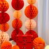 Columna de nido de abeja con forma de bola de nido de abeja para decoración de bodas, fiestas de cumpleaños y compromisos, ideal para bodas y fiestas.