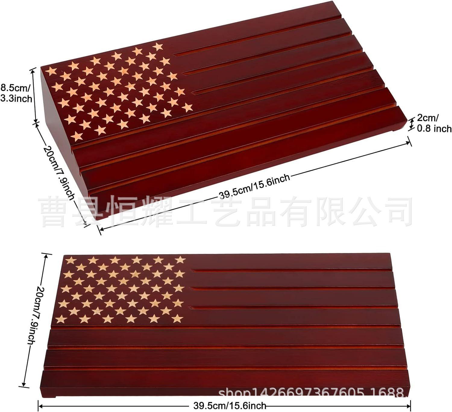 跨境木质纪念币展示架摆台式勋章展示架多层木质硬币收藏架置物架