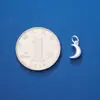 Acessórios de Prata Esterlina S925 Pingente de Lua Sólida Pulseira DIY Colar de Corda Trançada Pingente Crescente Acessórios de Joias de Prata Materiais