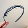 Diadema de corona alta estilo coreano, diadema de borde ancho, diadema para lavarse la cara con dientes, accesorio para el cabello de tela a cuadros de alta gama